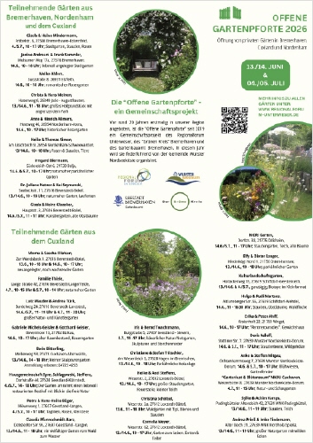 Flyer der Aktion Offene Gartenpforte 2026