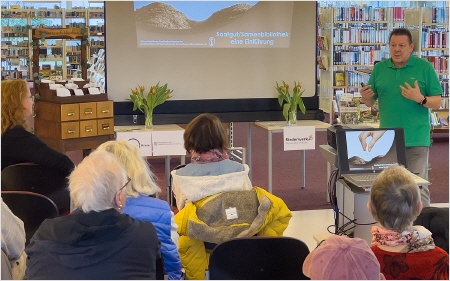 Bildtext: Rund 20 Interessenten folgten der Einladung des Gr&uuml;nen Kreises und der Stadtteilbibliothek Leherheide.